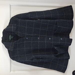 Ralph Lauren Wool Cardigan Button Down Lambswool Loose Fit Front Pockets Jacket